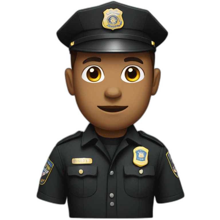 police officer with FBI clothing emoji