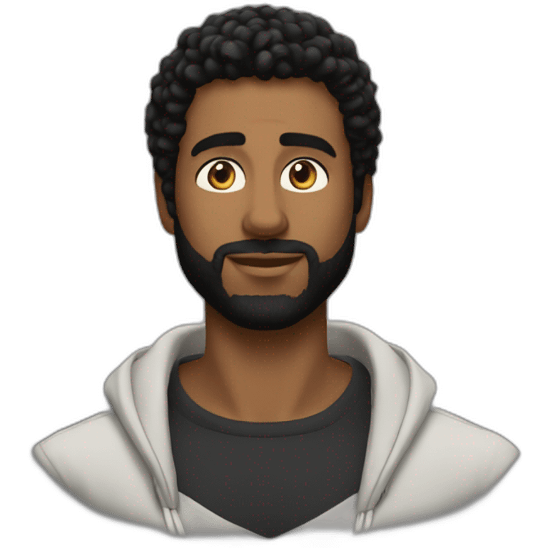 kinglsey ben-adir handsome short hair black emoji