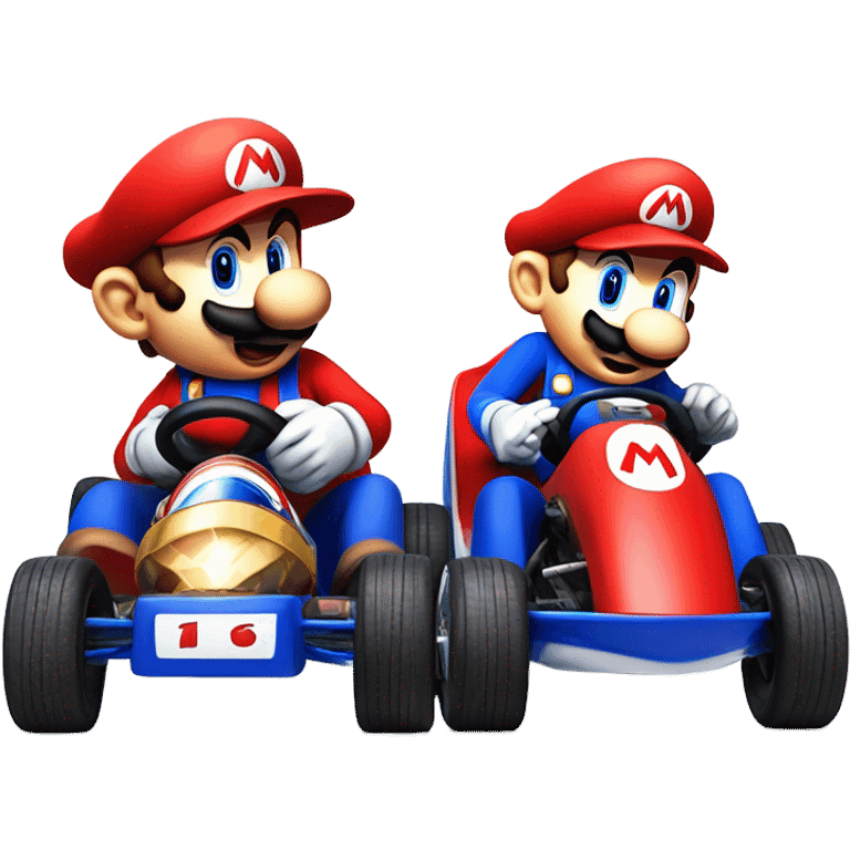 Mario racing against Sonic  emoji