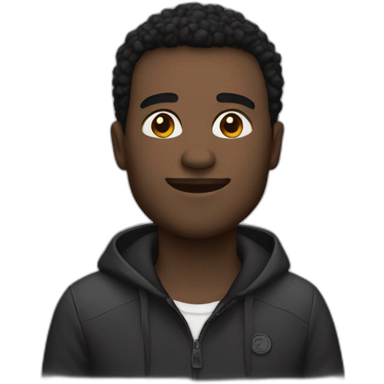 Man with black Chelsea emoji