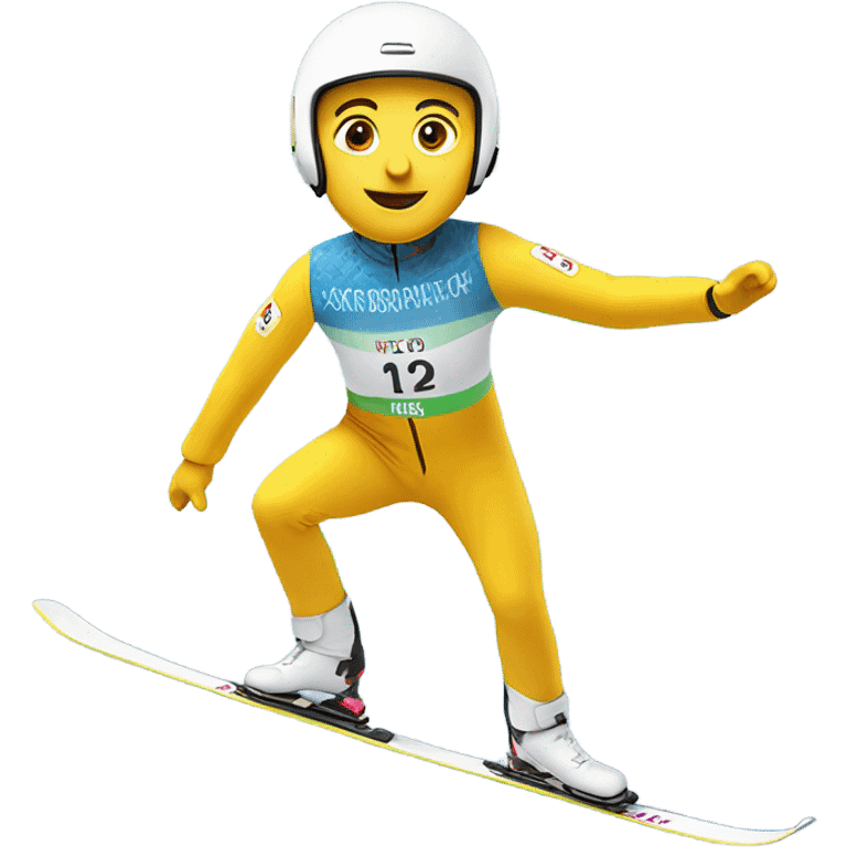 White person in a ski jumping competition  emoji