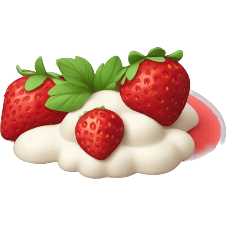 strawberry pudding  emoji