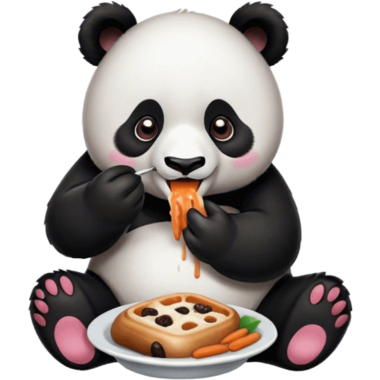 Panda eating food emoji