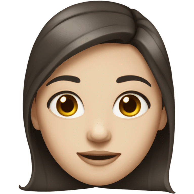 brunette girl white skin emoji