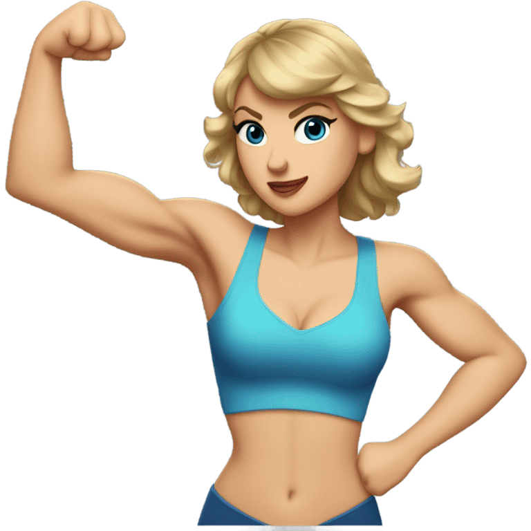  Taylor swift flexing big muscles  emoji