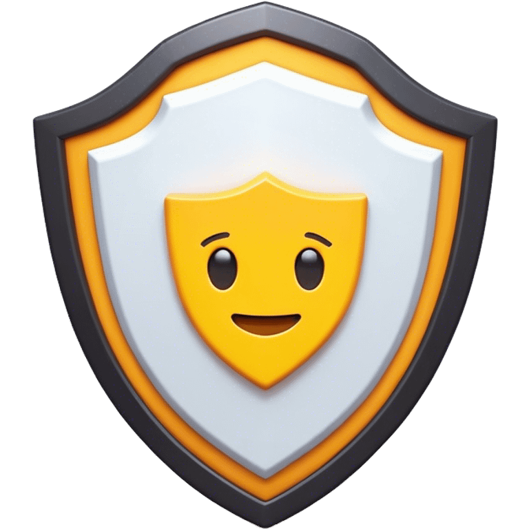 Clash of Clans aesthetic: Cinematic Playful Pixel 3D Shield Emoji, rendered in a 3D vector-style similar to standard emojis with minimal shading and bold, simplified shapes. A compact, distinct form with signature details, softly glowing with a pixelated adventure charm. Simplified yet unmistakably iconic, highly detailed and consistent, glowing with a soft radiance and high shine. Stylized with a touch of classic pixel-art charm and a soft glowing outline, capturing the essence of a beloved gaming relic with a friendly, playful manner! emoji