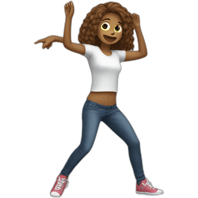 Fille dab emoji