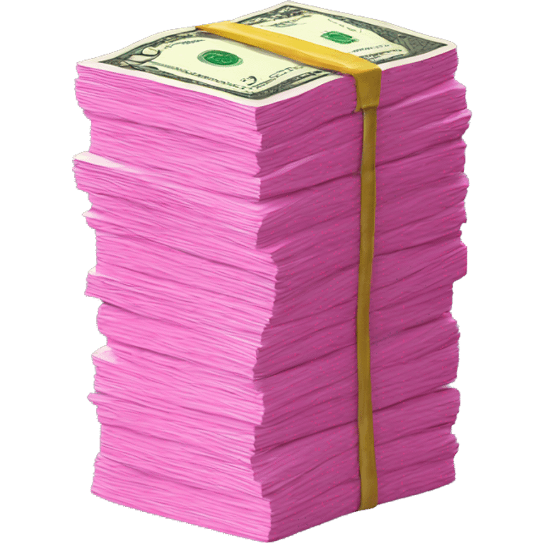 pink stack of money emoji