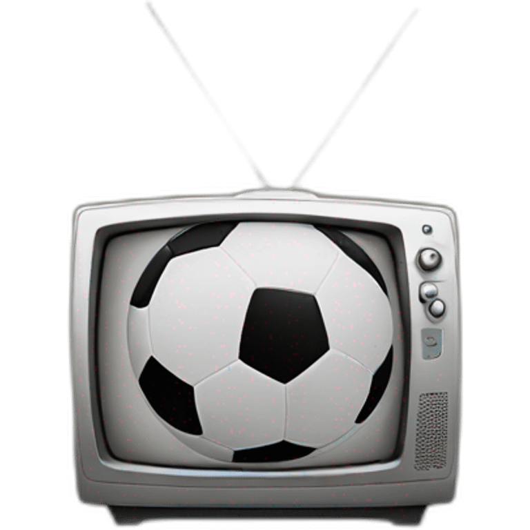 Tv with football  emoji