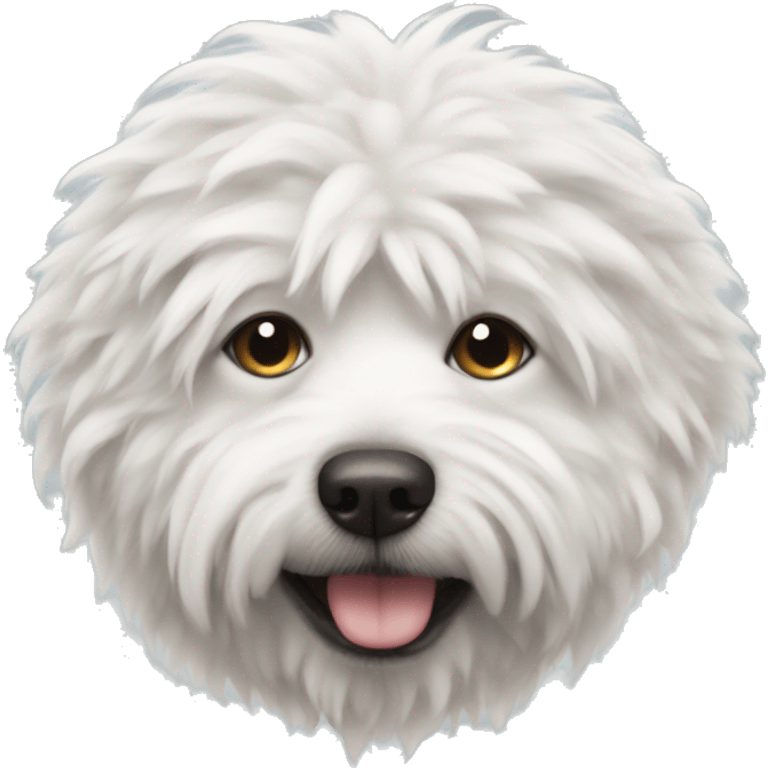 Dirty white fluffy dog emoji