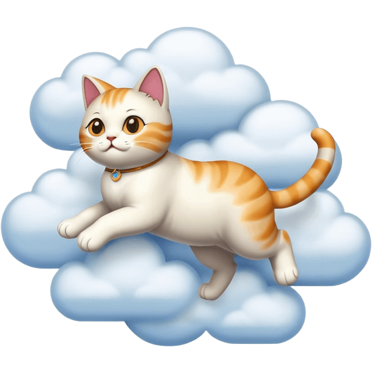 cat flying inclouds emoji