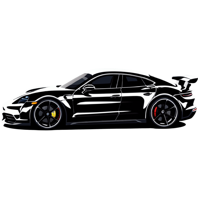 Black Porsche taycan  emoji