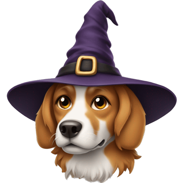 Dog with witch hat emoji