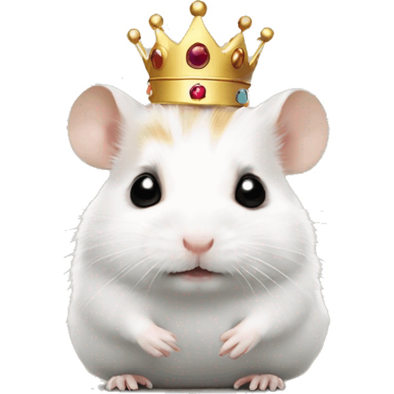 hamster-white with a crown emoji