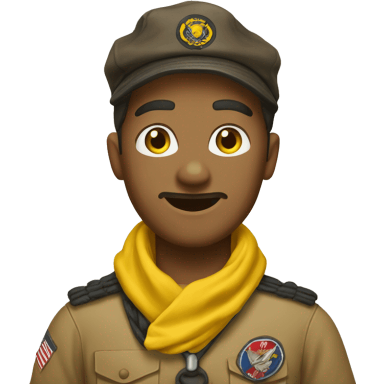 Scoutmaster with a yellow neckerchief emoji