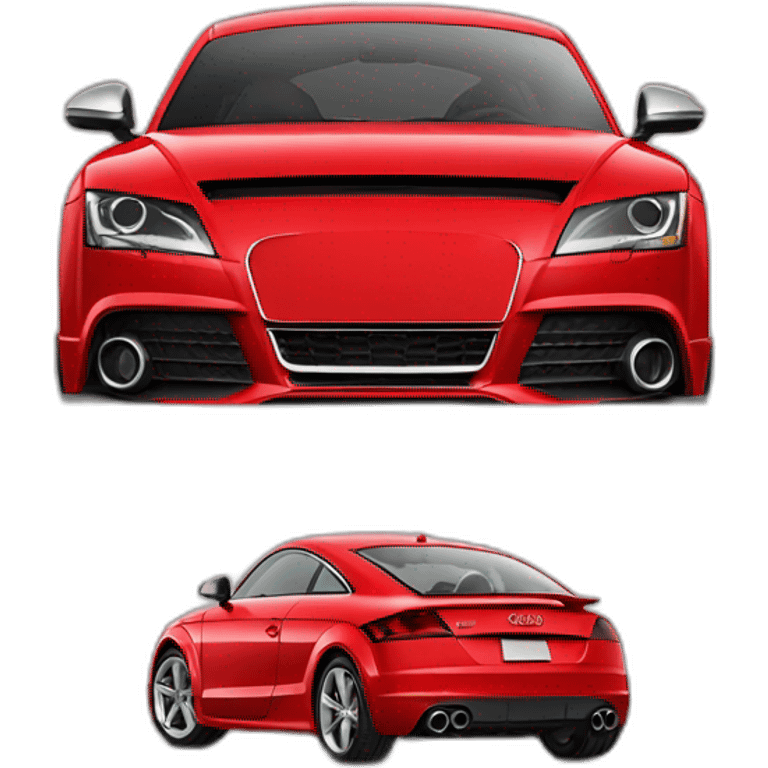 Red Audi TT car front view emoji