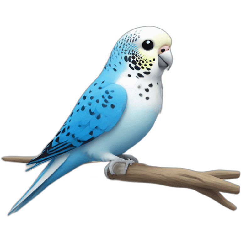 Budgie blue and White roller emoji