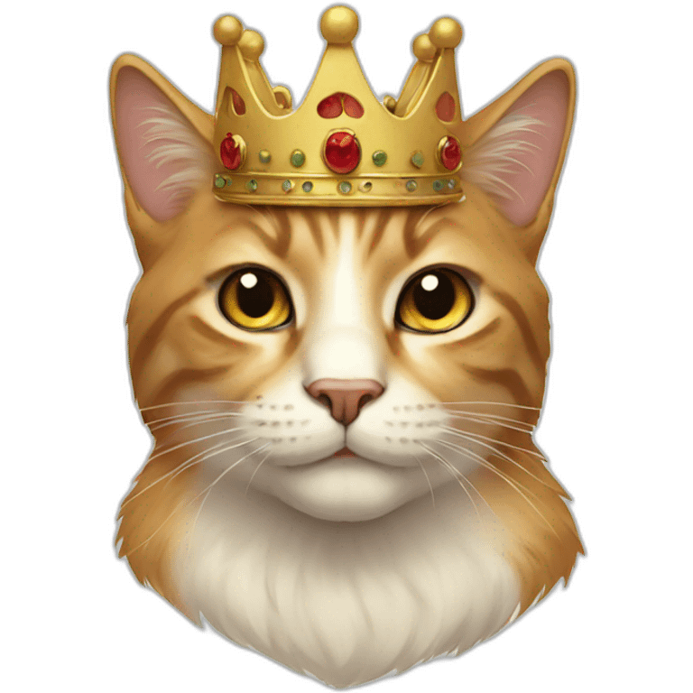 A cat with a crown of a king emoji