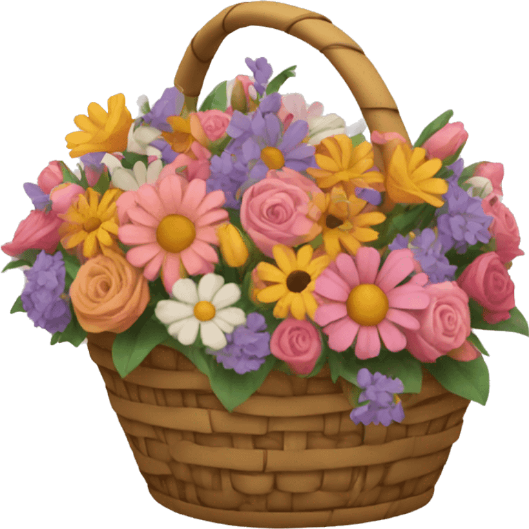 basket full of flowers emoji