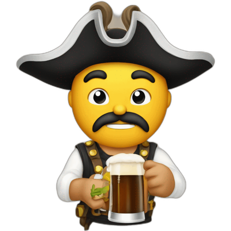 lufy el pirata tomando cerveza emoji