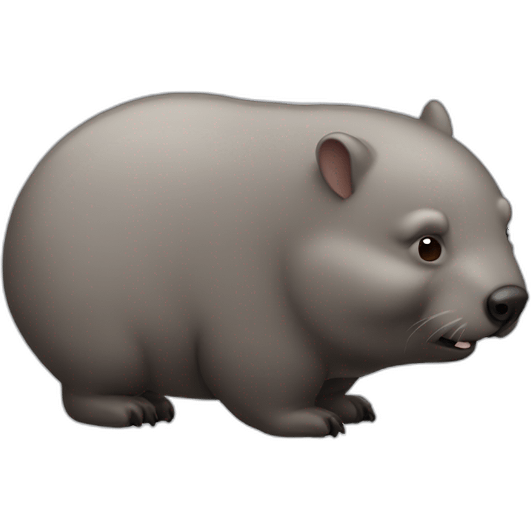 Fat Wombat side profile emoji