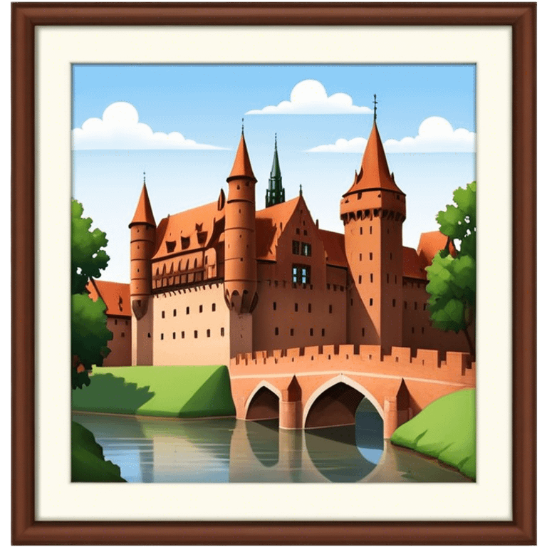 Cinematic Realistic Malbork Castle  Emoji emoji