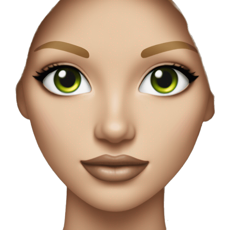 Realistic victoria secret model blonde green eyes  emoji