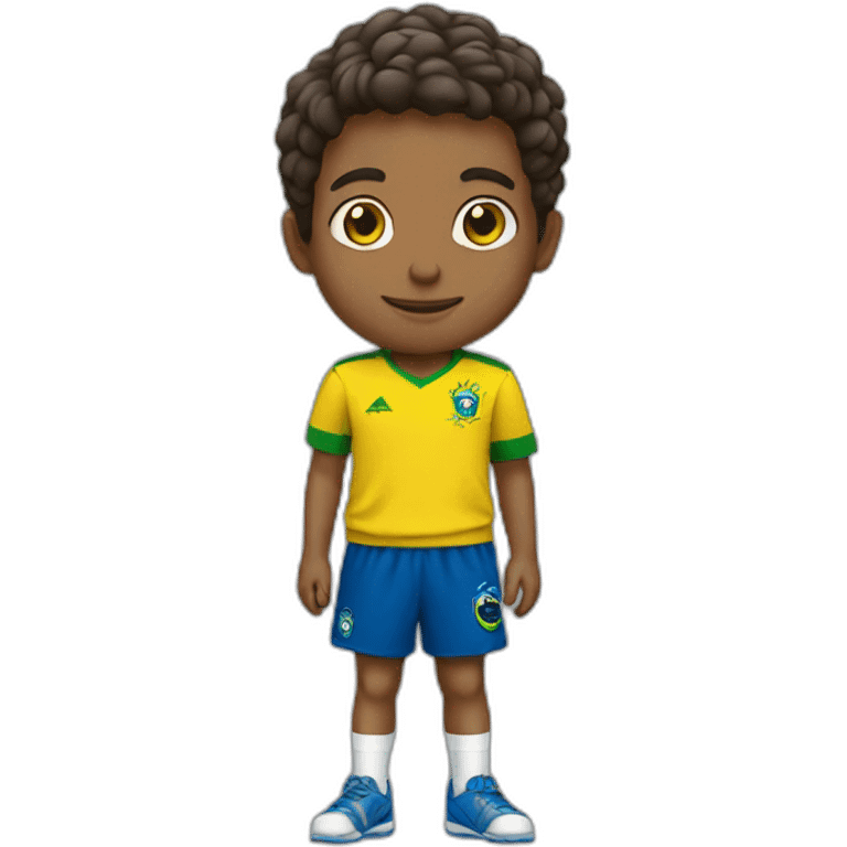 boy with brazil shirt emoji