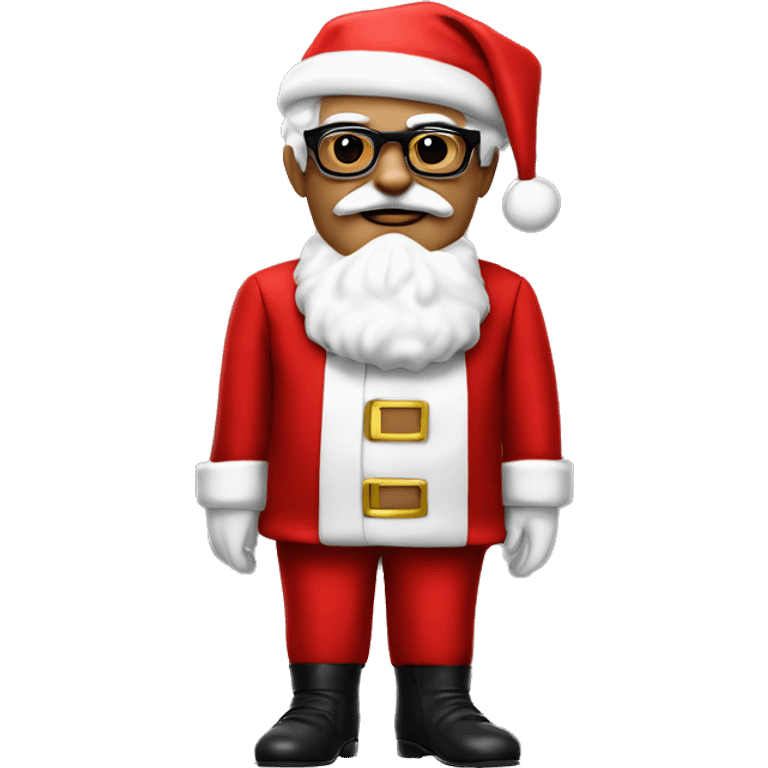 colonel sanders pimp wearing a red Santa suit with black boots and a red Santa hat emoji