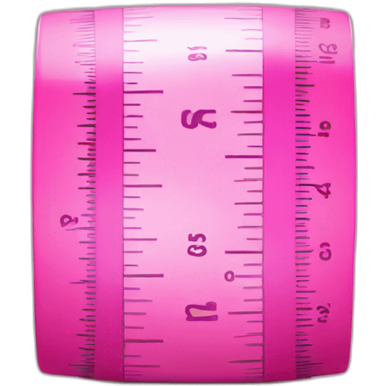 measuring tape pink colour emoji