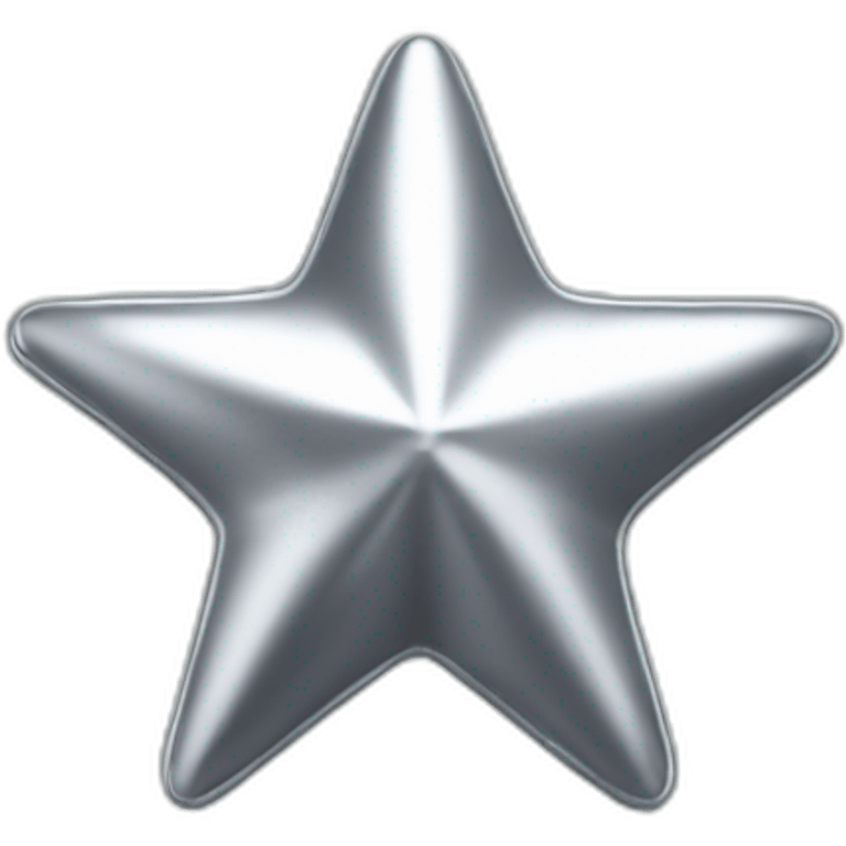 3D silver star with liquid texture emoji