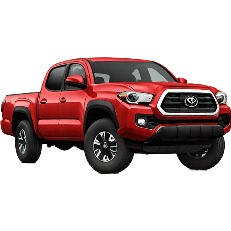 2016 Toyota Tacoma with red paint emoji