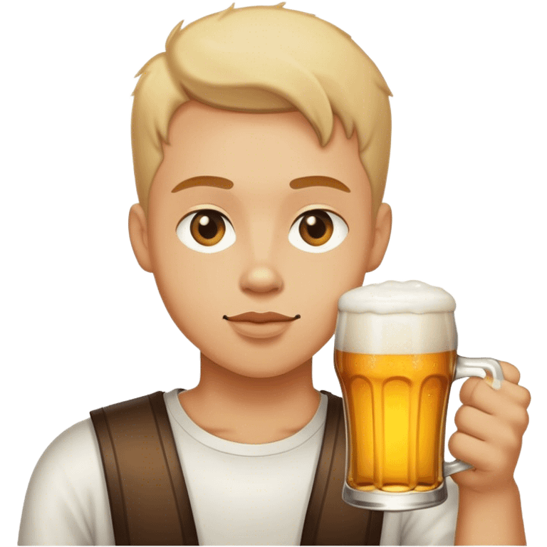 Minor drinking beer emoji