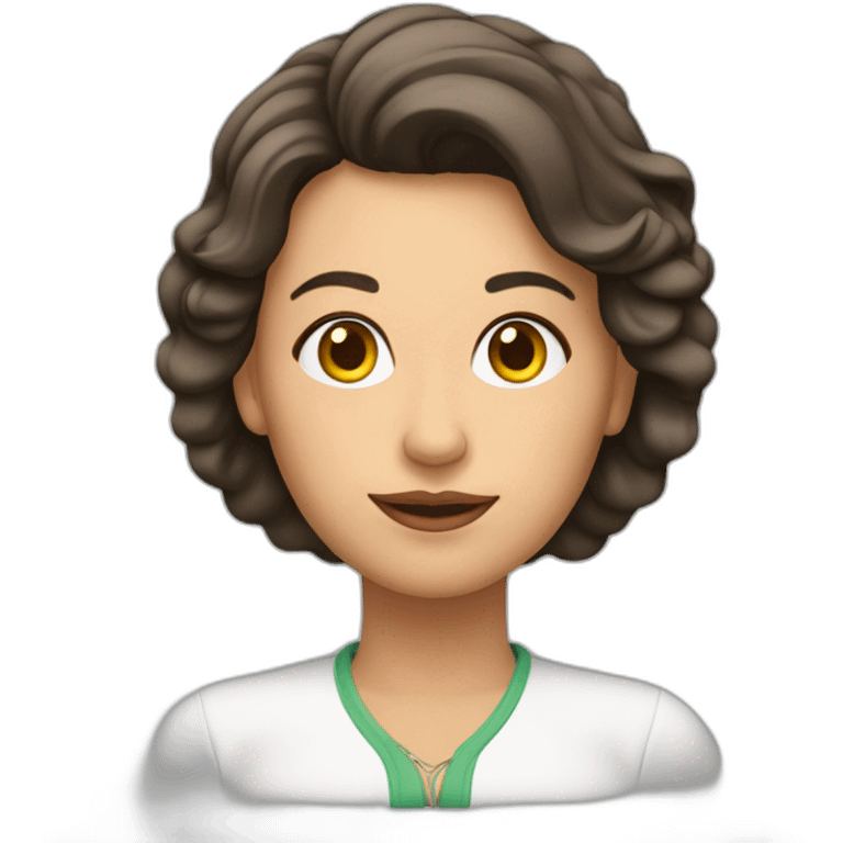 Mujer madura con media melena rizada  emoji