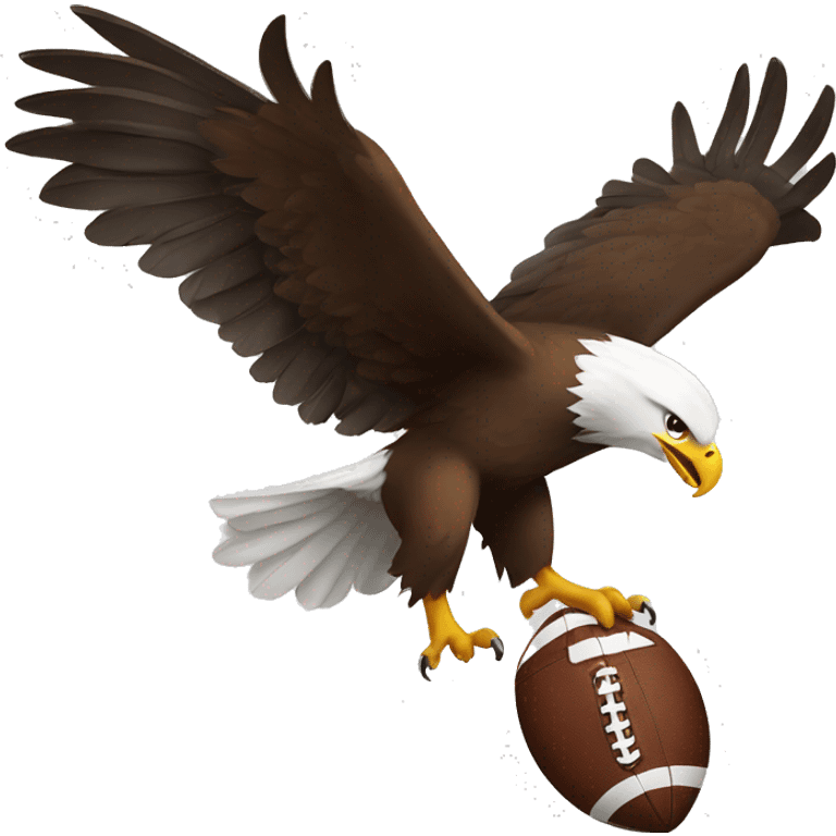 Eagle carrying a football emoji