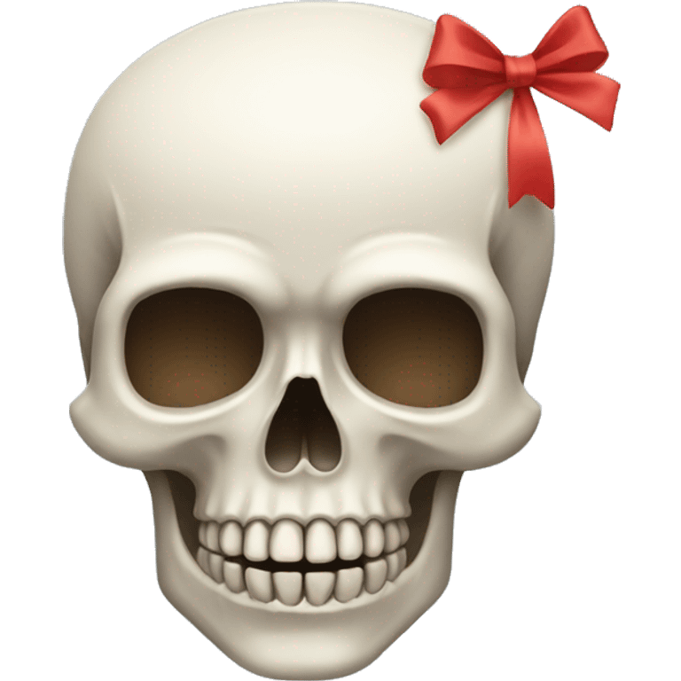 skull emoji with a bow on its head emoji