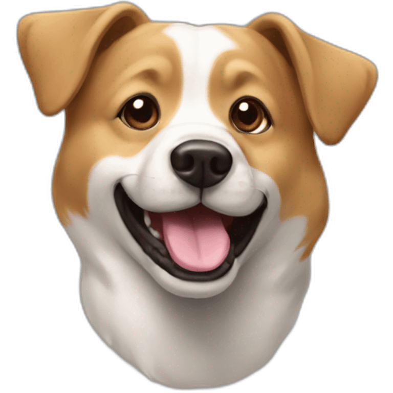 Chien qui tire la langue emoji