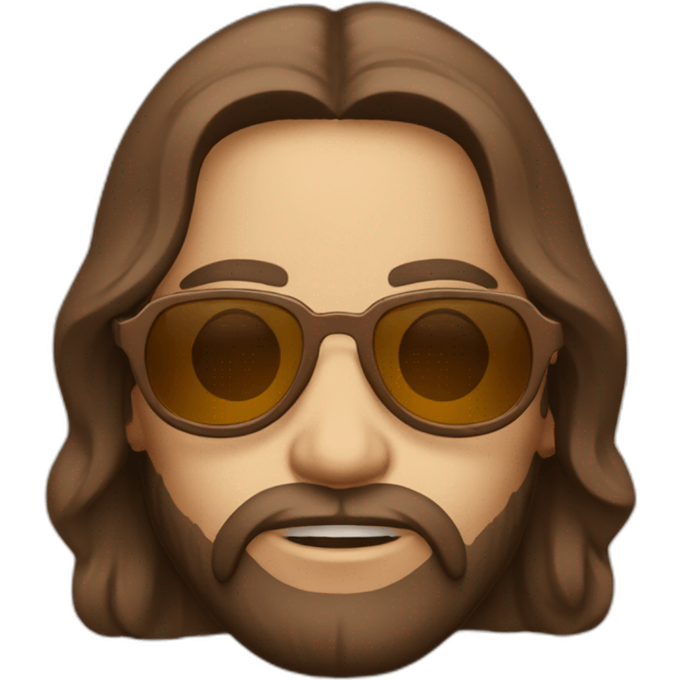 Jesus with brown aviators with a holygun emoji