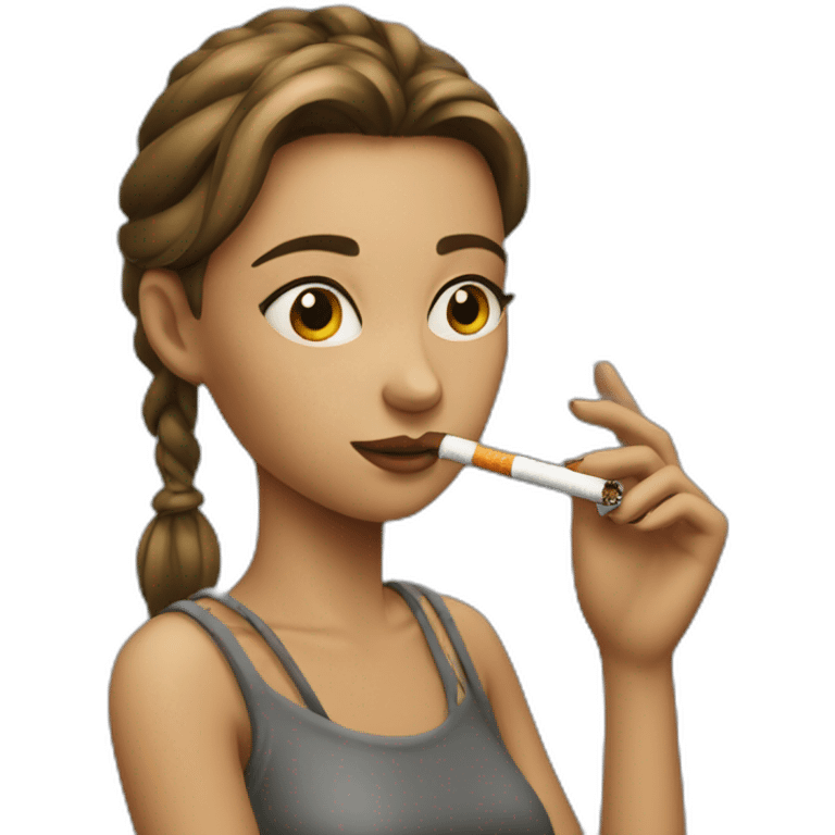 Girl  smoking cigarette emoji