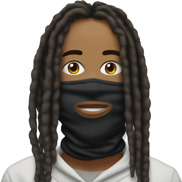 Portrait nike ski mask dreadlocks emoji