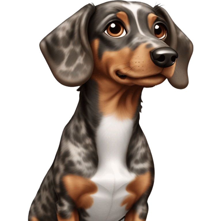 brown merle dachshund emoji