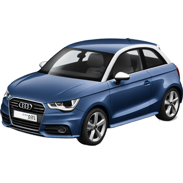 Audi a1 bleu marine et toit gris  emoji