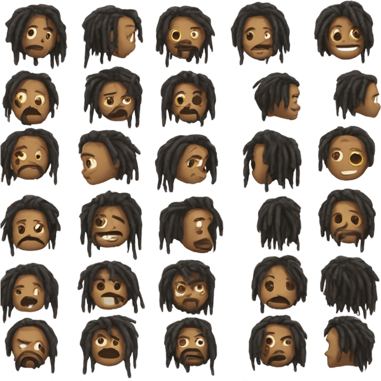 nonchalant dread head emoji