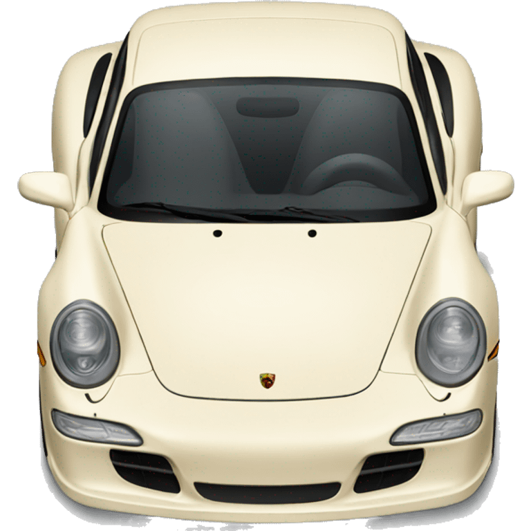 Cream Porsche car emoji