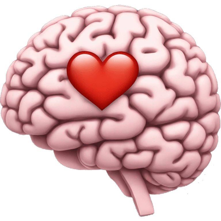 Brain with heart emoji