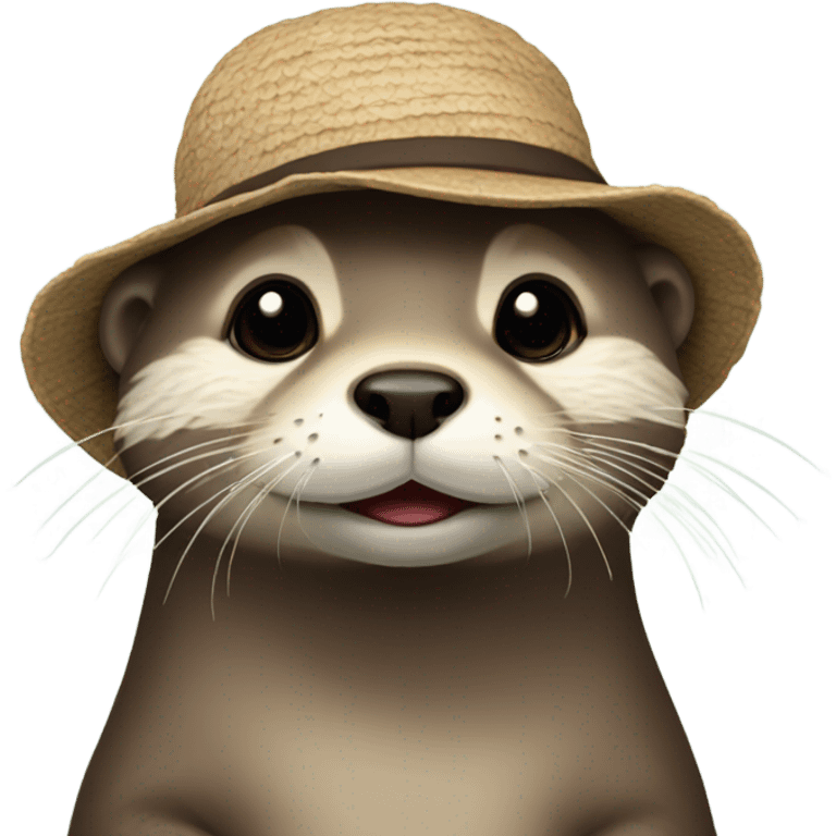 Loutre avec bonnet emoji