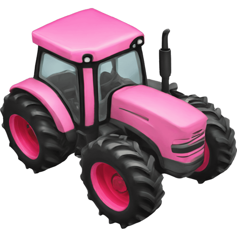 Pink tractor  emoji