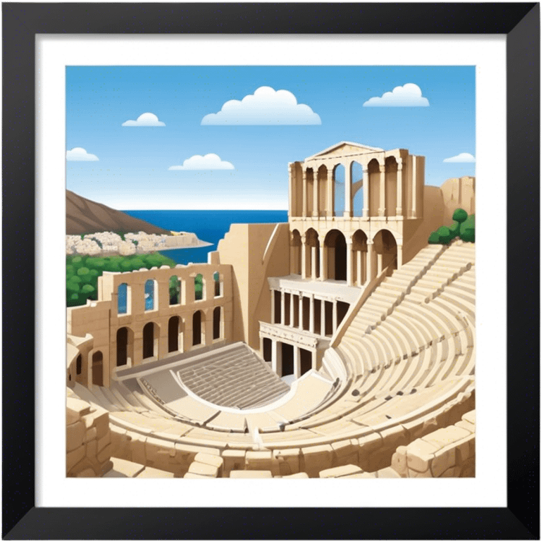 Cinematic Realistic Odeon of Herodes Atticus Emoji emoji