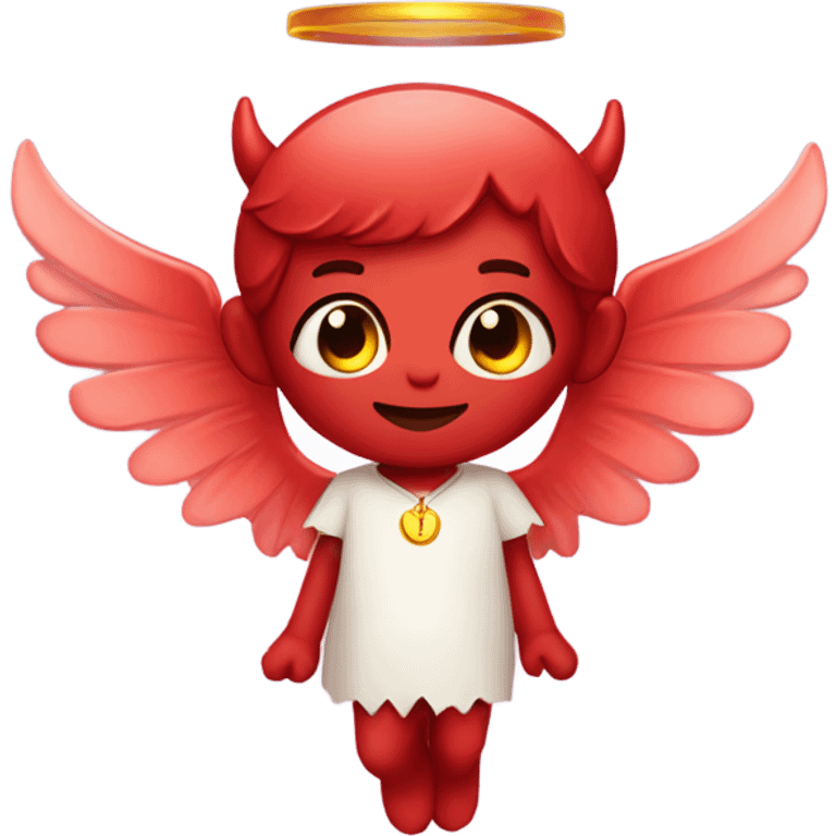 cute devil with halo and angel wings emoji