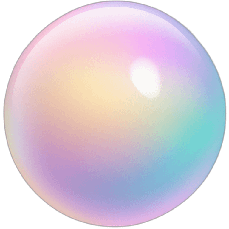 Pastel gradient hue iridescent orb emoji